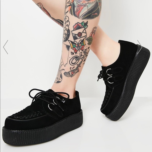 tuk Shoes - TUK BLACK SUEDE VIVA MONDO CREEPERS